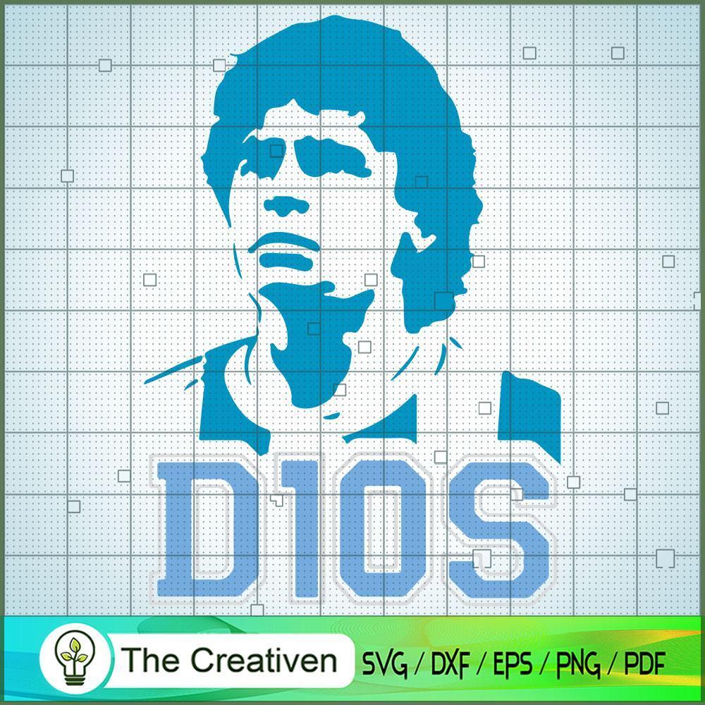 D10S Maradona White SVG, Diego Maradona SVG, Soccer Argentina SVG 1 D10S Maradona White SVG, Diego Maradona SVG, Soccer Argentina SVG