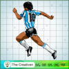 Maradona Legend Run SVG, Diego Maradona SVG, Soccer Argentina SVG 2 Maradona008 01 copy