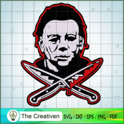 Michael Myers Double Knife SVG Cut File for Cricut & Silhouette