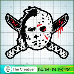 Logo Michael Myers Double Knife SVG Cut File for Cricut & Silhouette