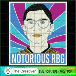 Notorious R.B.G US Flag SVG, Ruth Bader Ginsburg SVG, Judge SVG