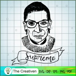 R.B.G Supreme SVG, Ruth Bader Ginsburg SVG, Judge SVG