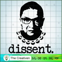 RBG Dissent SVG, Ruth Bader Ginsburg SVG, Judge SVG