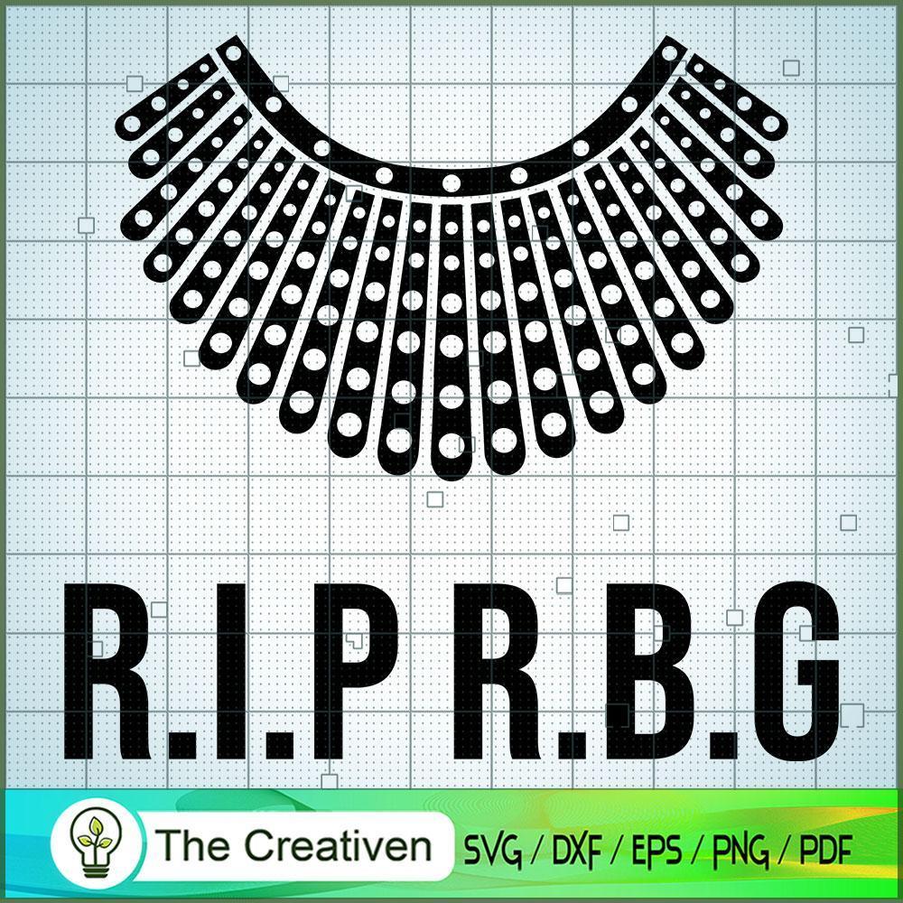 R.I.P R.B.G SVG, Ruth Bader Ginsburg SVG, Judge SVG 1 RBG Collar RIP 1 copy