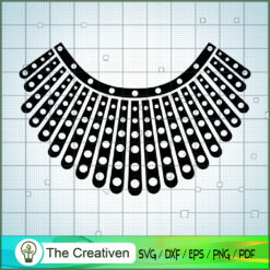 RBG Necklace SVG, Ruth Bader Ginsburg SVG, Judge SVG