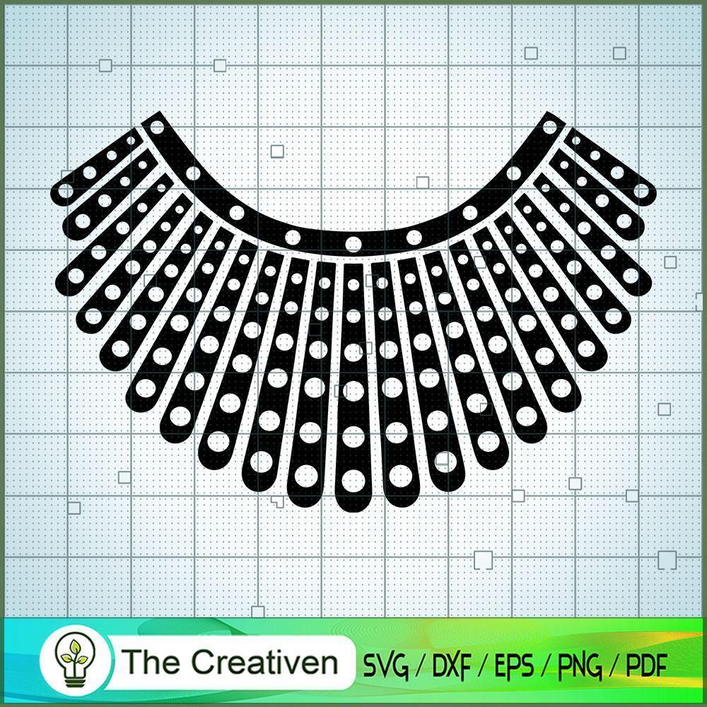 RBG Necklace SVG, Ruth Bader Ginsburg SVG, Judge SVG 1 RBG Collar 1 copy