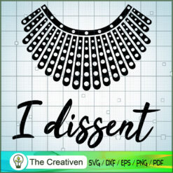 RBG Necklace I Dissent SVG, Ruth Bader Ginsburg SVG, Judge SVG
