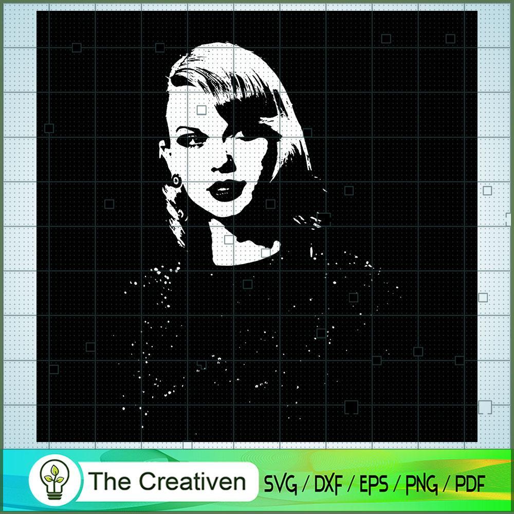 Taylor Swift Black Background SVG Cut File for Cricut & Silhouette 1 Taylor Swift Black Background SVG Cut File for Cricut & Silhouette