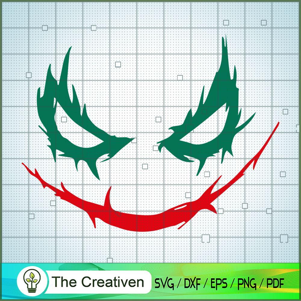 Color Line Joker Face SVG Cut File for Cricut & Silhouette 1 Color Line Joker Face SVG Cut File for Cricut & Silhouette