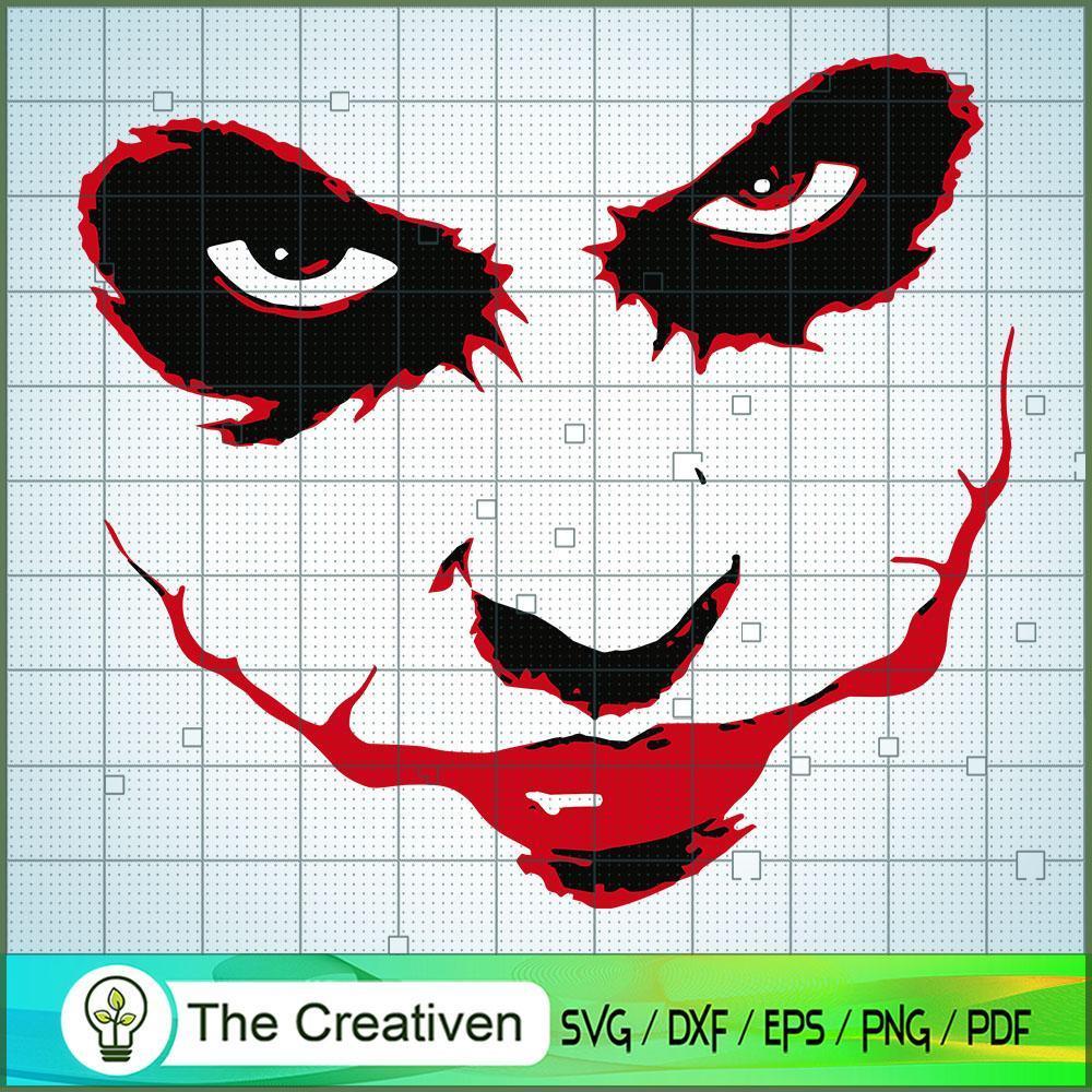 Scary Joker Face SVG, Joker And Harley Quinn SVG, Suicide Squad SVG 1 Scary Joker Face SVG, Joker And Harley Quinn SVG, Suicide Squad SVG
