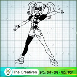 Harley Quinn Arms Outstretched SVG Cut File for Cricut & Silhouette
