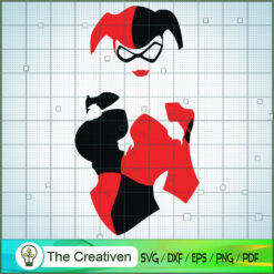 Harley Quinn Red And Black SVG Cut File for Cricut & Silhouette