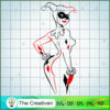 Beautiful Harley Quinn Outline SVG Cut File for Cricut & Silhouette 3 Harley Quinn color24 copy