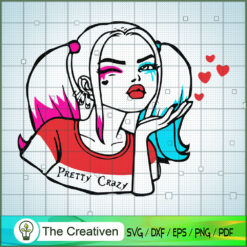 Harley Quinn Heart Shot SVG Cut File for Cricut & Silhouette