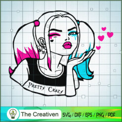 Harley Quinn Heart Shot Blac SVG Cut File for Cricut