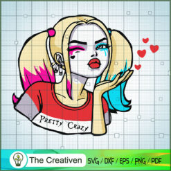 Harley Quinn Heart Shot Colorful SVG Cut File for Cricut & Silhouette