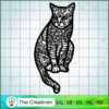 Cat Flowers Mandala Outline Art SVG Cut File for Cricut & Silhouette 3 10 copy 88