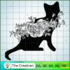 Floral Cat SVG Cut File for Cricut & Silhouette Design 25426 2 4 1