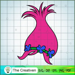 Pink Hair Wreath Poppy SVG Cut File for Cricut & Silhouette