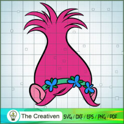 Pink Hair Poppy SVG Cut File for Cricut & Silhouette