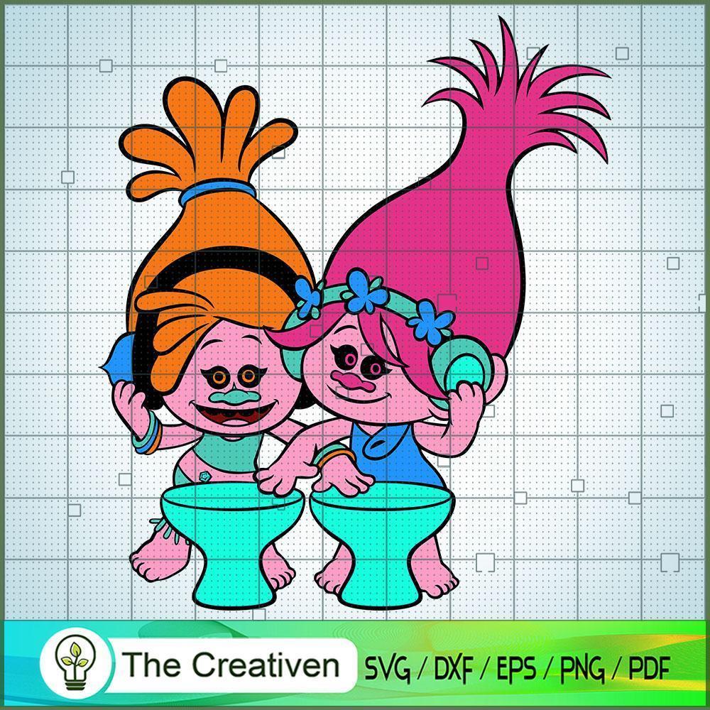 Poppy And DJ Suki SVG Cut File for Cricut & Silhouette 1 Poppy And DJ Suki SVG Cut File for Cricut & Silhouette