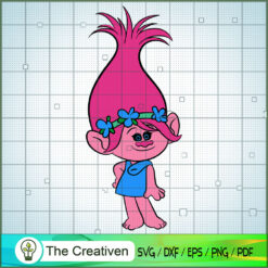 Poppy Pink Hair SVG Cut File for Cricut & Silhouette