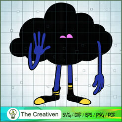 Black Cloud Guy SVG Cut File for Cricut & Silhouette