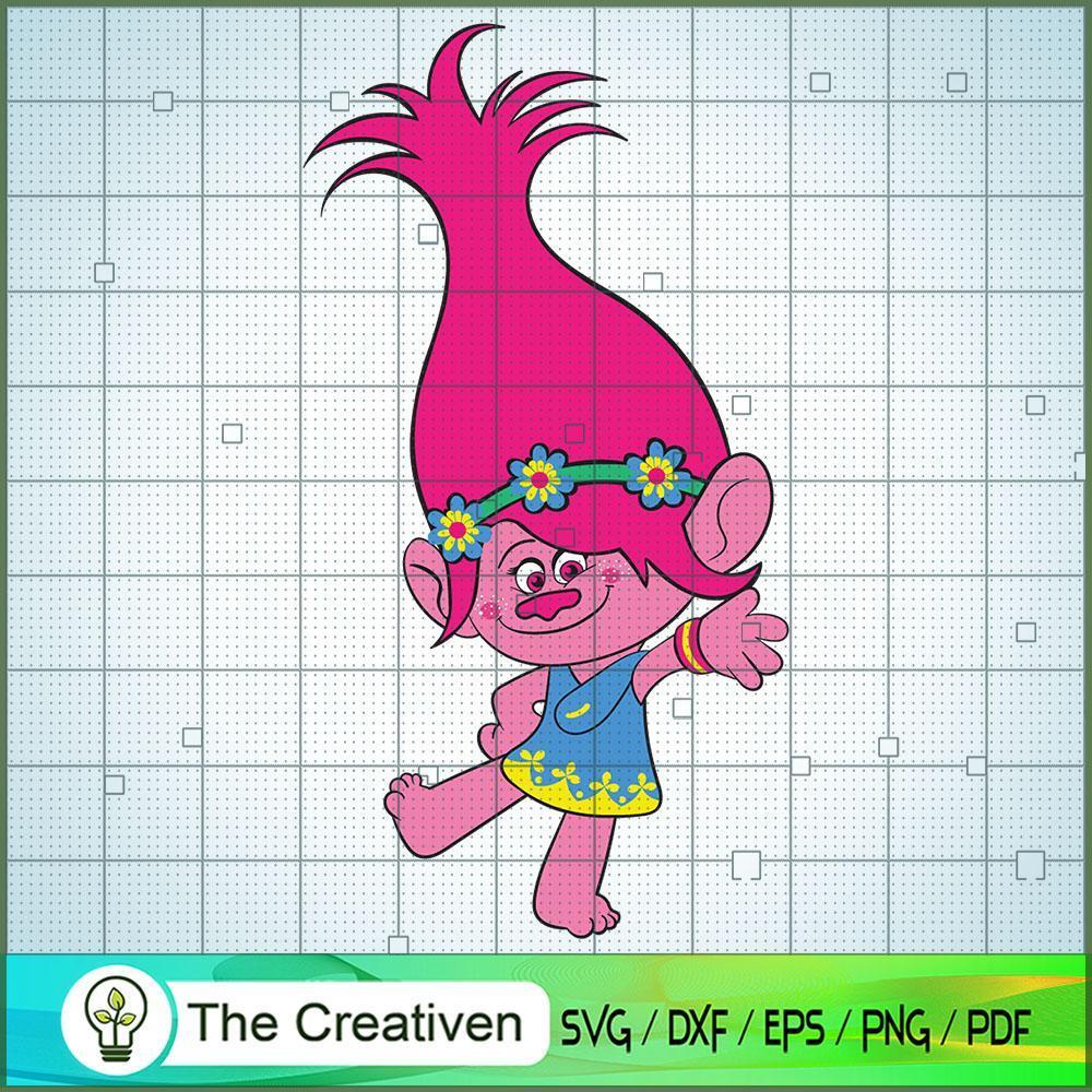 Cute Queen Poppy SVG Cut File for Cricut & Silhouette 1 Cute Queen Poppy SVG Cut File for Cricut & Silhouette