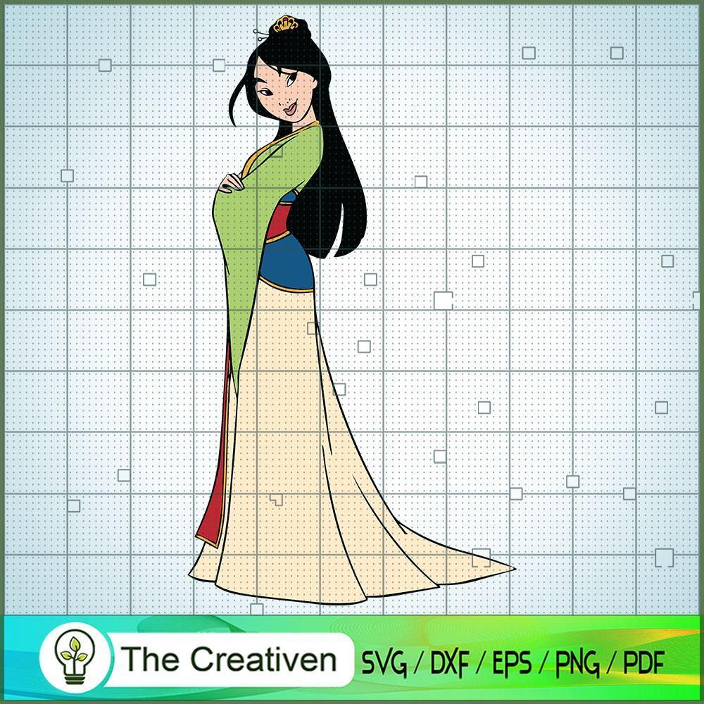 Beautiful Girl Mulan SVG Cut File for Cricut & Silhouette 1 Beautiful Girl Mulan SVG Cut File for Cricut & Silhouette