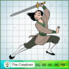 Mulan Swordsmanship SVG Cut File for Cricut & Silhouette 2 26 copy 66