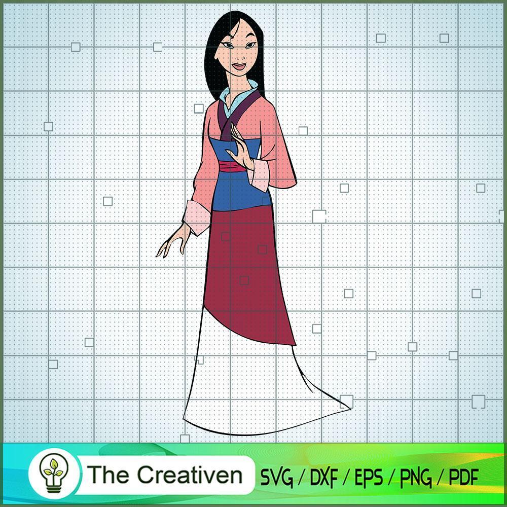 Beautiful Mulan Dress Up SVG Cut File for Cricut & Silhouette 1 Beautiful Mulan Dress Up SVG Cut File for Cricut & Silhouette