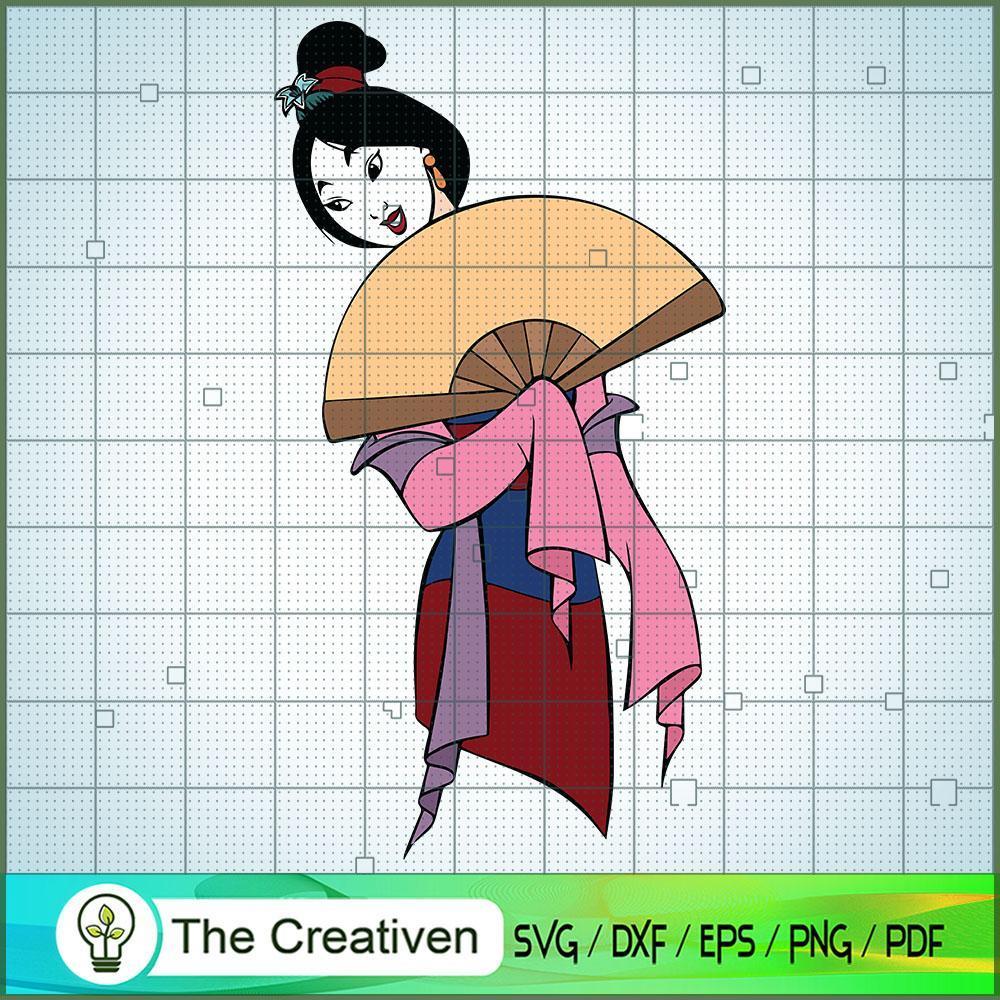 Mulan Paper Face SVG Cut File for Cricut & Silhouette 1 Mulan Paper Face SVG Cut File for Cricut & Silhouette