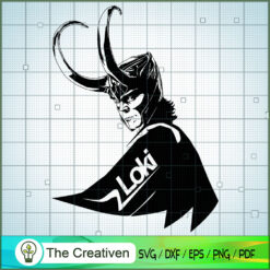 Loki God Black Face SVG Cut File for Cricut & Silhouette