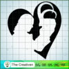 Black White Heart Loki SVG Cut File for Cricut & Silhouette