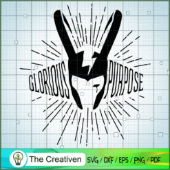 Loki Head Glorious Purpose SVG Cut File for Cricut & Silhouette