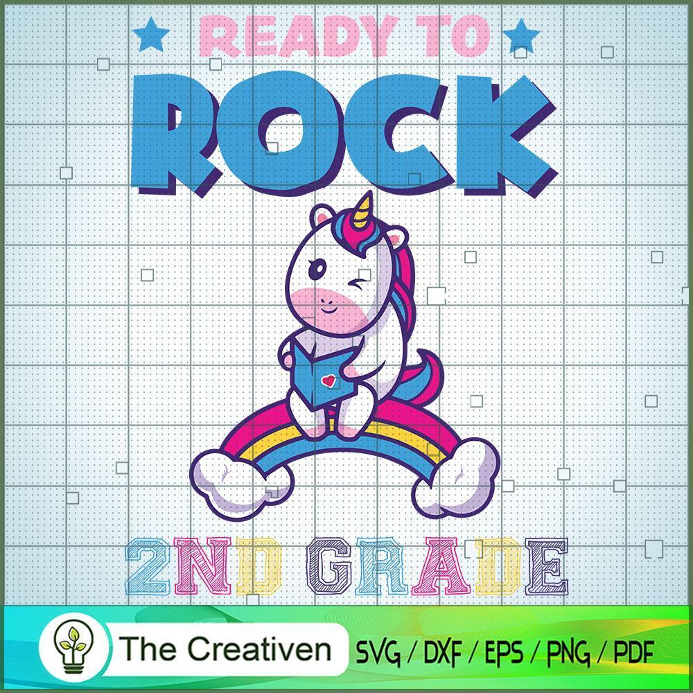 Ready to Rock 2nd Grade SVG, Unicorn SVG, Back To School SVG 1 Ready to Rock 2nd Grade SVG, Unicorn SVG, Back To School SVG