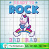 Ready to Rock 3rd Grade SVG, Unicorn SVG, Back To School SVG