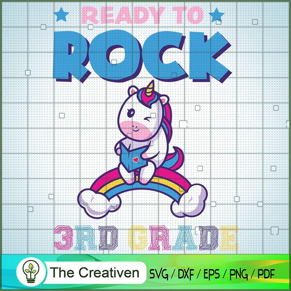 Ready to Rock 3rd Grade SVG, Unicorn SVG, Back To School SVG 1 Ready to Rock 3rd Grade SVG, Unicorn SVG, Back To School SVG