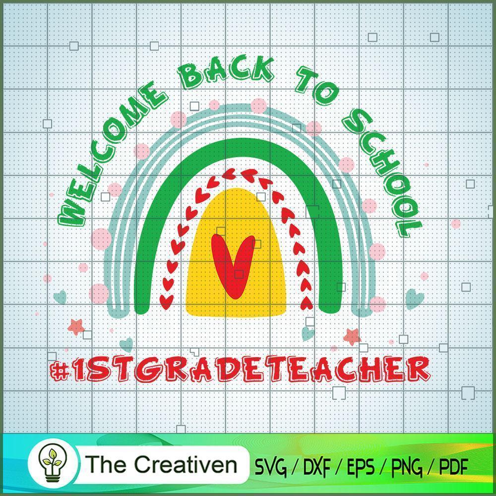 Welcome Back to School 1st G SVG Cut File for Cricut 1 Welcome Back to School 1st G SVG Cut File for Cricut