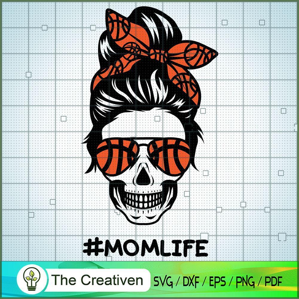Momlife Basketball Messy Bun Skull SVG, Mom Life SVG, Messy Bun SVG 1 Momlife Basketball Messy Bun Skull SVG, Mom Life SVG, Messy Bun SVG