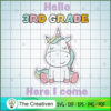 Hello Third Grade Here I Come SVG, Unicorn SVG, Back To School SVG 2 22 copy 72