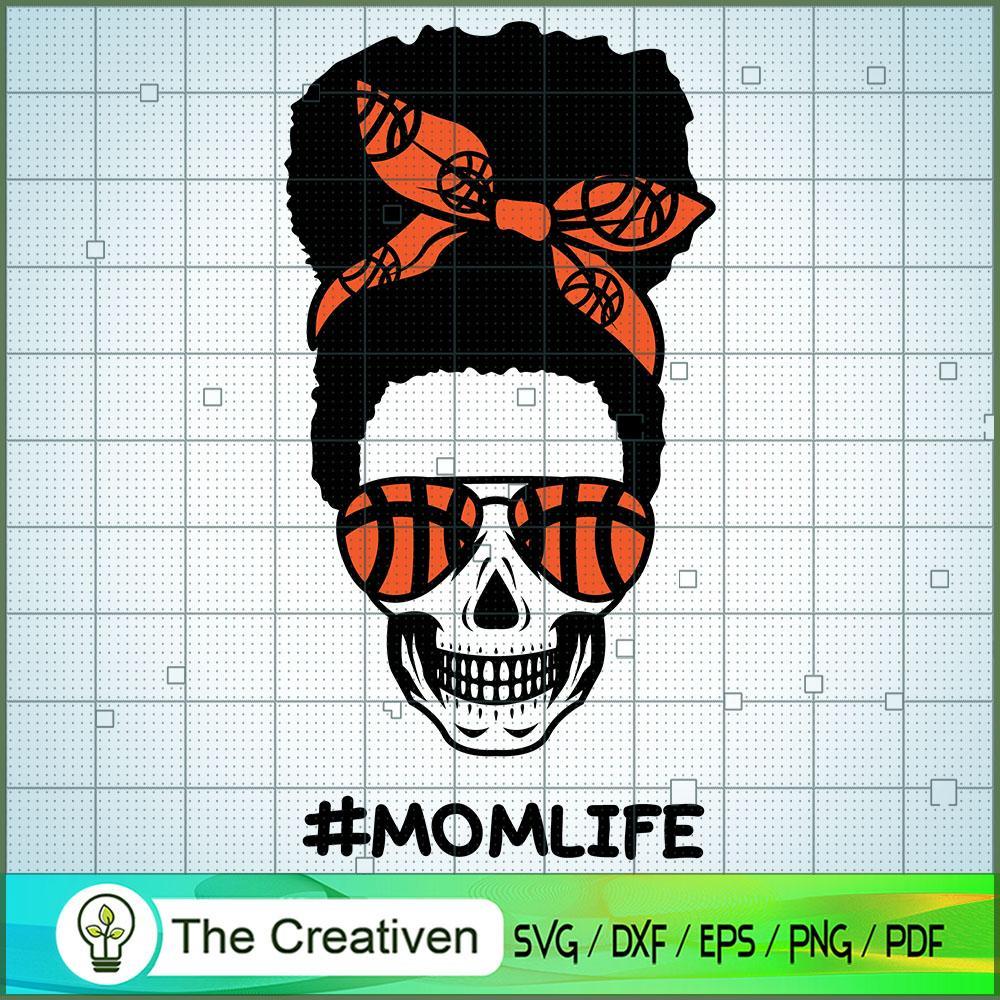 Afro Basketball Momlife Mess SVG Cut File for Cricut 1 Afro Basketball Momlife Mess SVG Cut File for Cricut