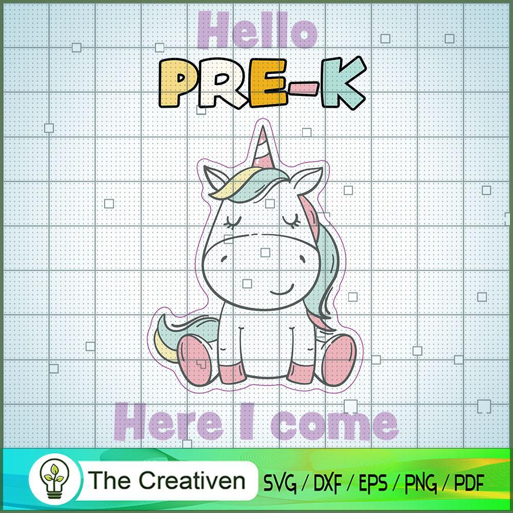 Hello Pre K Here I Come Unicorn SVG, Unicorn SVG, Back To School SVG 1 Hello Pre K Here I Come Unicorn SVG, Unicorn SVG, Back To School SVG