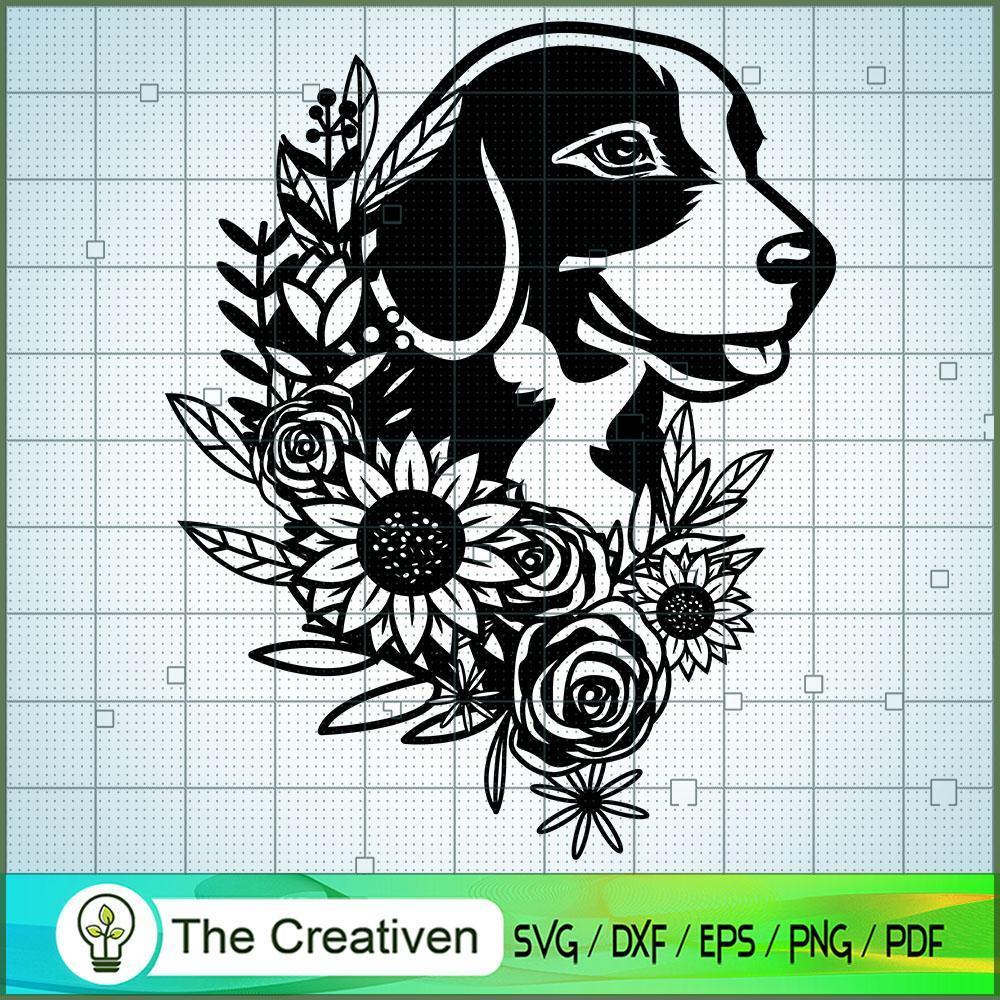 Beagle Floral Dog SVG, Dog Breeds SVG, Flower SVG 1 Beagle Floral Dog SVG, Dog Breeds SVG, Flower SVG