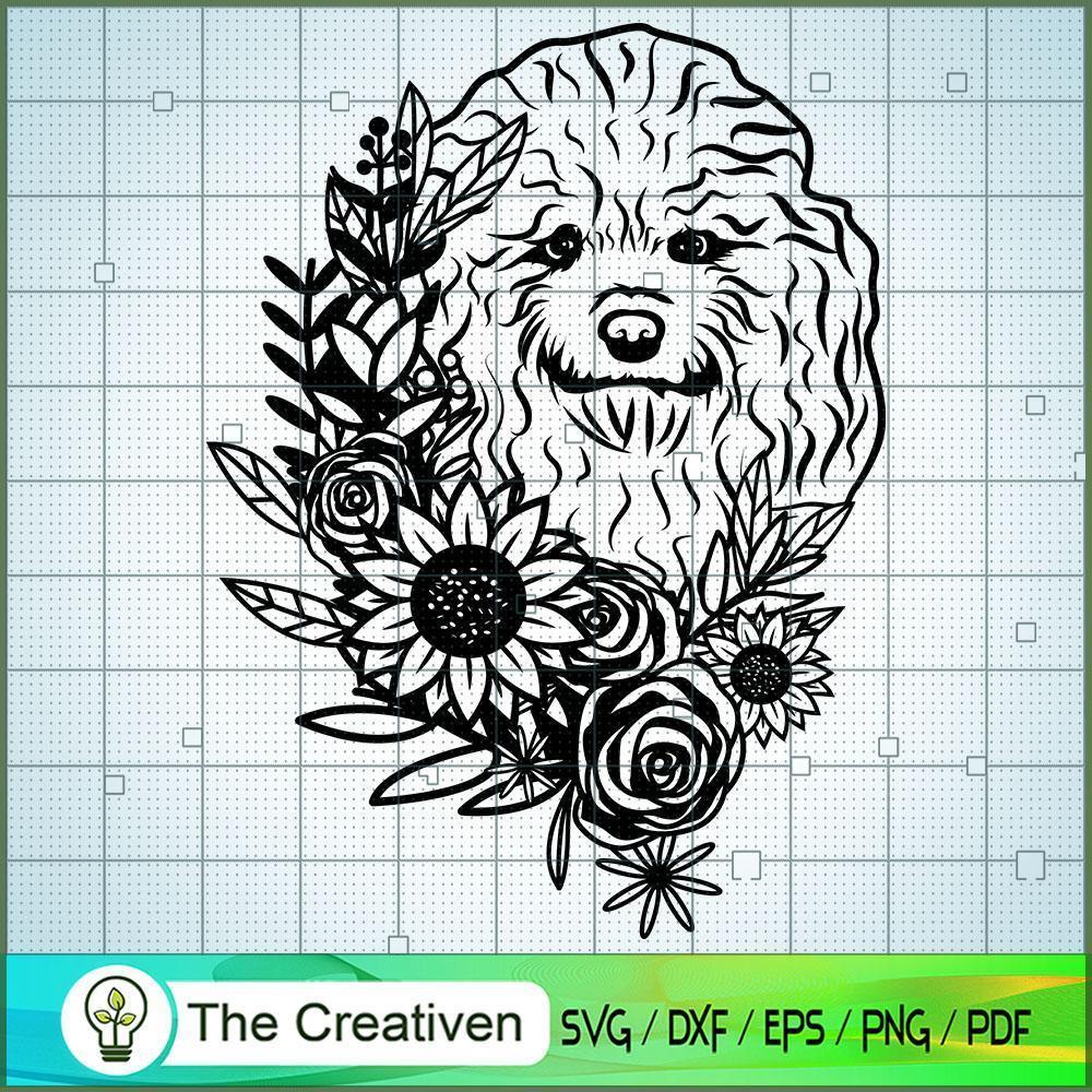 Floral Poodle Dog SVG, Dog Breeds SVG, Flower SVG 1 Floral Poodle Dog SVG, Dog Breeds SVG, Flower SVG