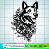 German Shepherd Dog with Flowers SVG, Dog Breeds SVG, Flower SVG 3 101 copy 9