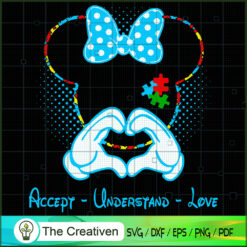 Autism Minnie Head SVG, Autism SVG, Mickey Disney SVG