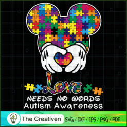 Autism Mickey Head SVG, Autism SVG, Mickey Disney SVG
