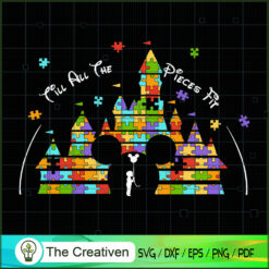 Autism Disney Castle SVG, Autism SVG, Mickey Disney SVG