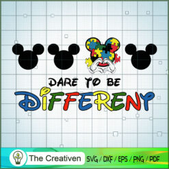 Mickey Dare To Be Different SVG, Autism SVG, Mickey Disney SVG